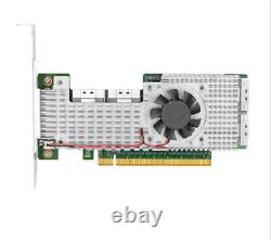 PCIe 4.0 x16 to 4-port built-in 8654 8I NVMe switch adapter