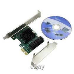 PCIe 4-Port 6G PCI Express to SATA III Controller SATA3.0 Expansion Card Adapter
