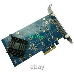 PCIe M. 2 Adapter PCI Express to 4 Ports NGFF M. 2 RAID Card HyperDuo Mode