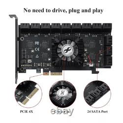 PCIe SATA Card 24 Port, 6Gbps SATA 3.0 PCIe Card