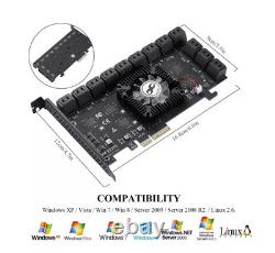 PCIe SATA Card 24 Port, 6Gbps SATA 3.0 PCIe Card