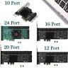 Pcie To Sata 3.0 24/ 20/ 16/ 12/ 10 Port Expansion Card Controller Card Adapter