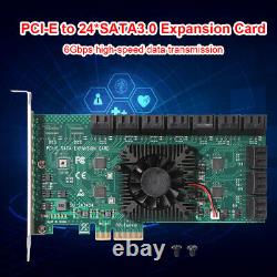 PCIe to SATA 3.0 24/ 20/ 16/ 12/ 10 Port Expansion Card Controller Card Adapter