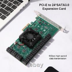 PCIe to SATA 3.0 24/ 20/ 16/ 12/ 10 Port Expansion Card Controller Card Adapter