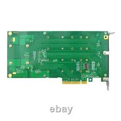 PCIe x8 to 4 Port M. 2 M Key NVMe SSD Adapter with PLX 8725 Support 22110mm