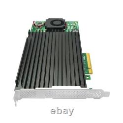 PCIe x8 to 4 Port M. 2 M Key NVMe SSD Adapter with PLX 8725 Support 22110mm