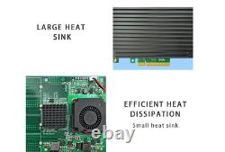 PCIe x8 to 4 Port M. 2 M Key NVMe SSD Adapter with PLX 8725 Support 22110mm