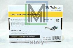 PEX1394B3 STARTECH 3-Port 2b 1a 1394 PCI Express FireWire Card Adapter 2PCS