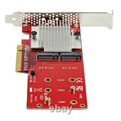 PEX8M2E2 StarTech. Com Dual M. 2 PCIe SSD Adapter Card x8 / x16 NVMe or AHCI t D