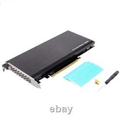 PLX8747 Control PCIe X16 to 4x NVMe SSD Expansion Adapter Card for PC Storage