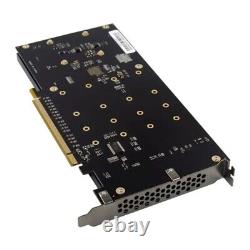 PLX8747 Control PCIe X16 to 4x NVMe SSD Expansion Adapter Card for PC Storage