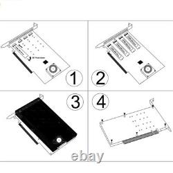 PLX8747 Control PCIe X16 to 4x NVMe SSD Expansion Adapter Card for PC Storage