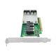 Plx Nvme Adapter Card Pcie3.0 X16 To 8-port Built-in 8643 Interface To U. 2 Nvme