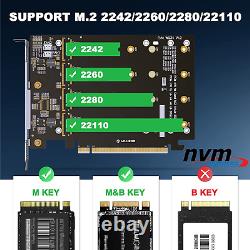 Pcie 4.0 4-Bay M. 2 Nvme SSD RAID Adapter Card WithHeatsink