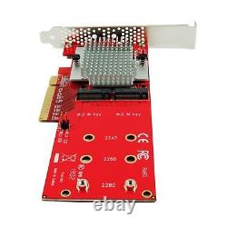 Pexm2-130 Dual Pcie Nvme M. 2 Ssd Adapter Card Pci Express 3.0 X8 Card Suppor