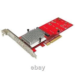 Pexm2-130 Dual Pcie Nvme M. 2 Ssd Adapter Card Pci Express 3.0 X8 Card Suppor