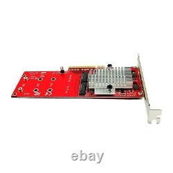Pexm2-130 Dual Pcie Nvme M. 2 Ssd Adapter Card Pci Express 3.0 X8 Card Suppor