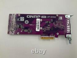 Qnap Dual M. 2 PCI-E4x4 NVMe SSD Card QM2-2P-244A? NEW! Open Box