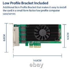 Quad 2.5 Gigabit Ethernet PCI-E Network Expansion Card RJ45 LAN Adapter Low P Quad 2.5 Gigabit Ethernet PCI-E Network Expansion Card RJ45 LAN Adapter Low P