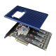 Quad Pcie Nvme M. 2 Ssd Adapter Card-pci With Aluminum Housing Express 3.0 X8