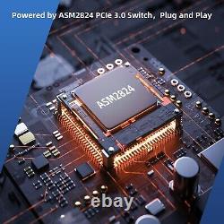 Quad PCIe NVMe M. 2 SSD Adapter Card-PCI with Aluminum Housing Express 3.0 x8