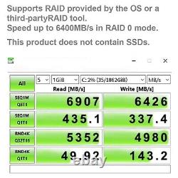 Quad PCIe NVMe M. 2 SSD Adapter Card-PCI with Aluminum Housing Express 3.0 x8