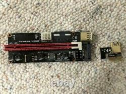 Rebbic VER009S PCI-E 16x to 1x Powered Riser Adapter Card with4PIN SATA 20x Lot