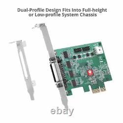 SIIG DP Cyber Serial 4S PCIe Adapter Card Add 4X RS-232 (16550 UART)