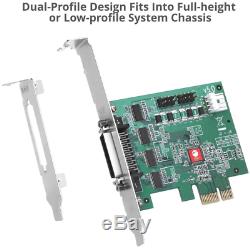 SIIG DP Cyber Serial 4S PCIe Adapter Card Add 4X RS-232 16550 UART Serial