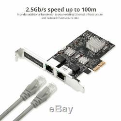 SIIG Dual 2.5G 4-Speed Multi-Gigabit Ethernet PCIe Adapter Card (LB-GE0711-S1)