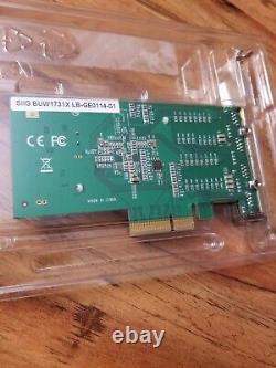 SIIG Quad-Port Gigabit Ethernet PCIe 4-Lane Card I350-T4 Adapter, LB-GE0014-S1