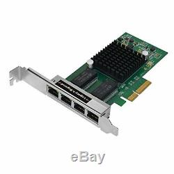 SIIG Quad-Port Gigabit Ethernet PCIe 4-Lane Card I350-T4 Adapter, LB-GE0114-S1