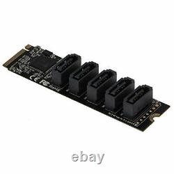 Sedna M2 (2280) PCIe M Key to 5 x SATA 6G Adapter Card Support. From Japan