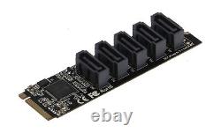 Sedna M2 (2280) PCIe M Key to 5 x SATA 6G Adapter Card Support Software RA