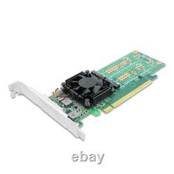Shinreal PCI Express x16 to Quad M. 2 NVMe SSD Switch Adapter 2280