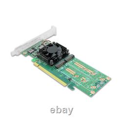 Shinreal PCI Express x16 to Quad M. 2 NVMe SSD Switch Adapter 2280