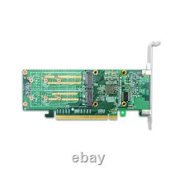 Shinreal PCI Express x16 to Quad M. 2 NVMe SSD Switch Adapter 2280