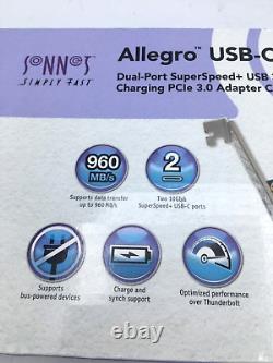Sonnet Allegro USB-C PCIe Dual Port SuperSpeed+ USB 3.1 Gen 2 Adapter Card NIB