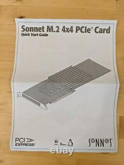 Sonnet Fusion SSD M. 2 4x4 PCIe Card