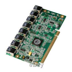 Speed bridge PCIe turn 8x USB3.0 mining adapter PCI-E to 8 USB3.0 expansion card