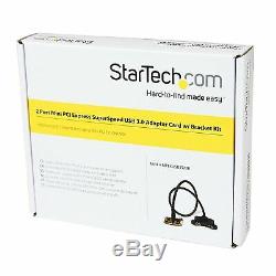 StarTech 2 Port USB 3.0 Super Speed Mini PCI Express Adapter Card with Bracke
