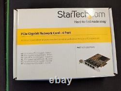 StarTech 4 Port Gigabit Ethernet PCIe Network Card ST1000SPEX43 NEW OPEN BOX