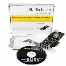 StarTech. Com 4 Port PCI Express (PCIe) SuperSpeed USB 3.0 Card Adapter with 2
