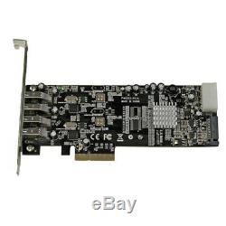 StarTech. Com 4 Port PCI Express (PCIe) SuperSpeed USB 3.0 Card Adapter with 2 Dedi