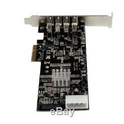 StarTech. Com 4 Port PCI Express (PCIe) SuperSpeed USB 3.0 Card Adapter with 2 Dedi