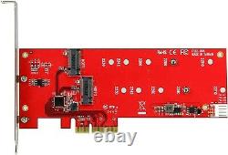 StarTech. Com Dual M. 2 PCIe SSD Adapter Card x8 / x16 Dual NVMe or AHCI M. 2 SSD