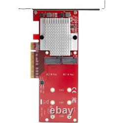 StarTech Dual M. 2 PCIe SSD Adapter Card x8 / x16 Dual NVMe or AHCI M. 2 SSD to