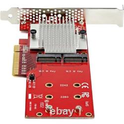 StarTech Dual M. 2 PCIe SSD Adapter Card x8 / x16 Dual NVMe or AHCI M. 2 SSD to