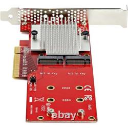 StarTech Dual M. 2 PCIe SSD Adapter Card x8 / x16 Dual NVMe or AHCI M. 2 SSD to
