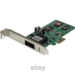 StarTech PCIe Gigabit Ethernet Multimode SC Fiber Network Card Adapter 550m